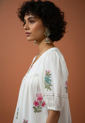 SUMMER Beads Cotton Top – Handcrafted Beadwork Comfort Wear for Effortless Everyday Styling