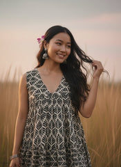 KANAK Flared Cotton Voile Dress – Premium Printed Cotton Dress for Women