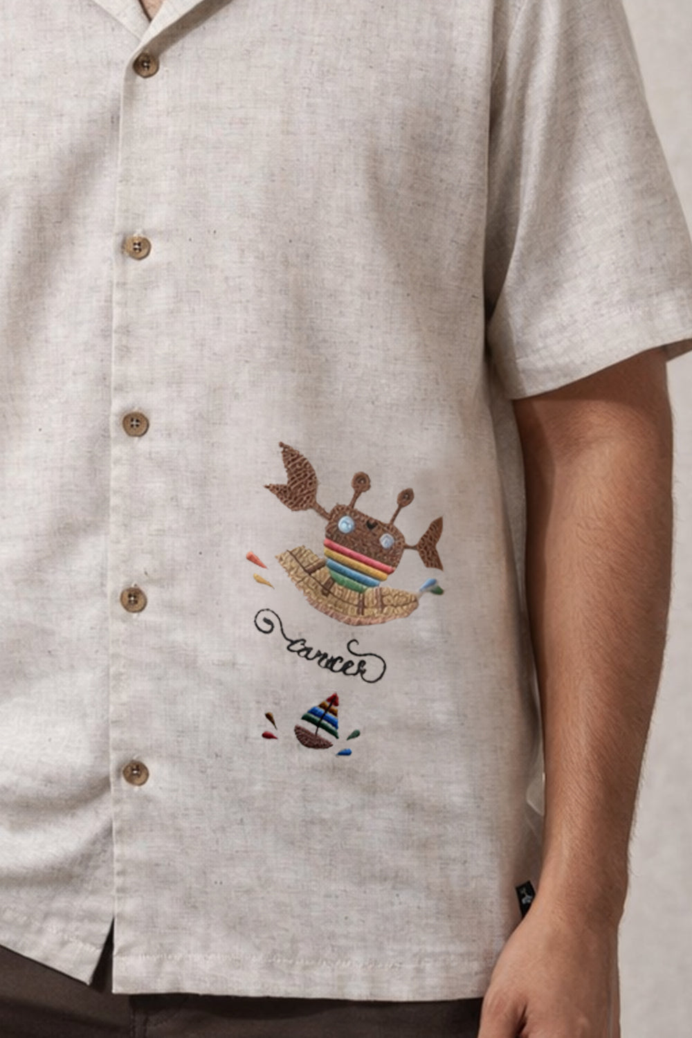CELESTIAL Cancer Men’s Shirt – Zodiac Embroidered Cotton Shirt for Men | Australia & New Zealand for women Australia