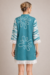 MARINE Lace Cotton Tunic – Breathable Crochet Fringe A-Line Tunic for Women | Australia & New Zealand