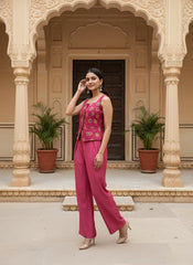 GULAB Banarasi Brocade Silk Waistcoat – Festive Luxury Edition