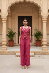 GULAB Banarasi Brocade Silk Waistcoat – Festive Luxury Edition