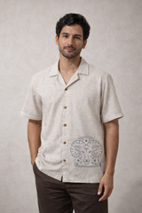 CELESTIAL Aries Men’s Shirt – Zodiac Embroidered Edition