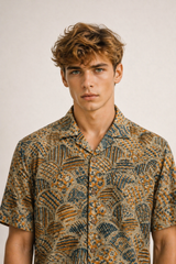 KALAMKARI Hand Block Cotton Shirt – Dual Print Breathable Shirt for Men | Australia & New Zealand