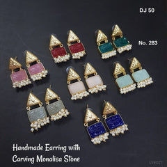 MONALISA CARVE Drop Earrings – Handcrafted Pearl & Stone Statement Jewellery | Australia & New Zealand for women Australia