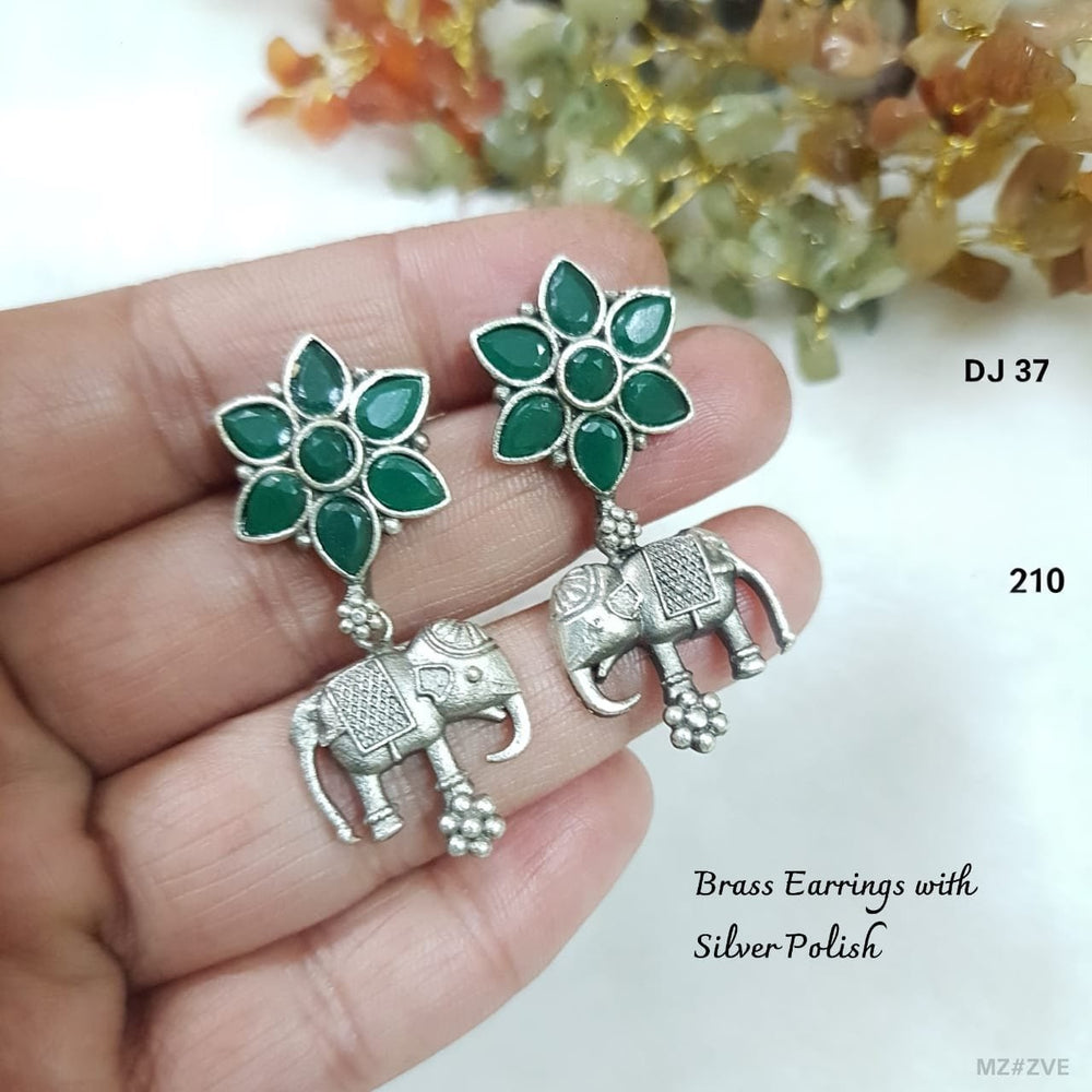 ROYAL ELEPHANT Floral Drop Earrings – Handcrafted Oxidised Statement Jewellery | Australia & New Zealand for women Australia
