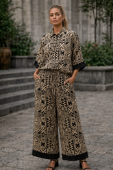 ECHOES Printed Cotton Co-Ord Set – Breathable Kimono Sleeve Set for Women | Australia & New Zealand