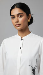 YURI Loose-Fit A-Line Cotton Tunic for Women