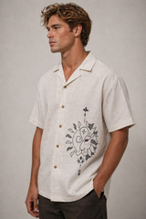 CELESTIAL Leo Men’s Shirt – Zodiac Embroidered Cotton Shirt for Men | Australia & New Zealand