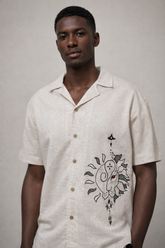 CELESTIAL Leo Men’s Shirt – Zodiac Embroidered Edition