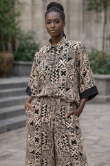 ECHOES Printed Cotton Co-Ord Set – Day to Evening Comfort