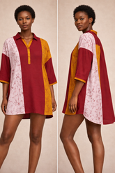 HANA Cotton Voile Shirt Dress – Relaxed Holiday Essential
