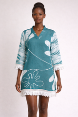 MARINE Lace Cotton Tunic – Crochet Fringe Elegance