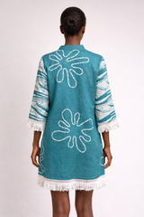 MARINE Lace Cotton Tunic – Crochet Fringe Elegance