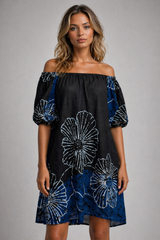 UZURI Off Shoulder Cotton Dress – Breathable Floral Summer Dress for Women | Australia & New Zealand