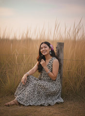 KANAK Flared Cotton Voile Dress – Premium Printed Cotton Dress for Women