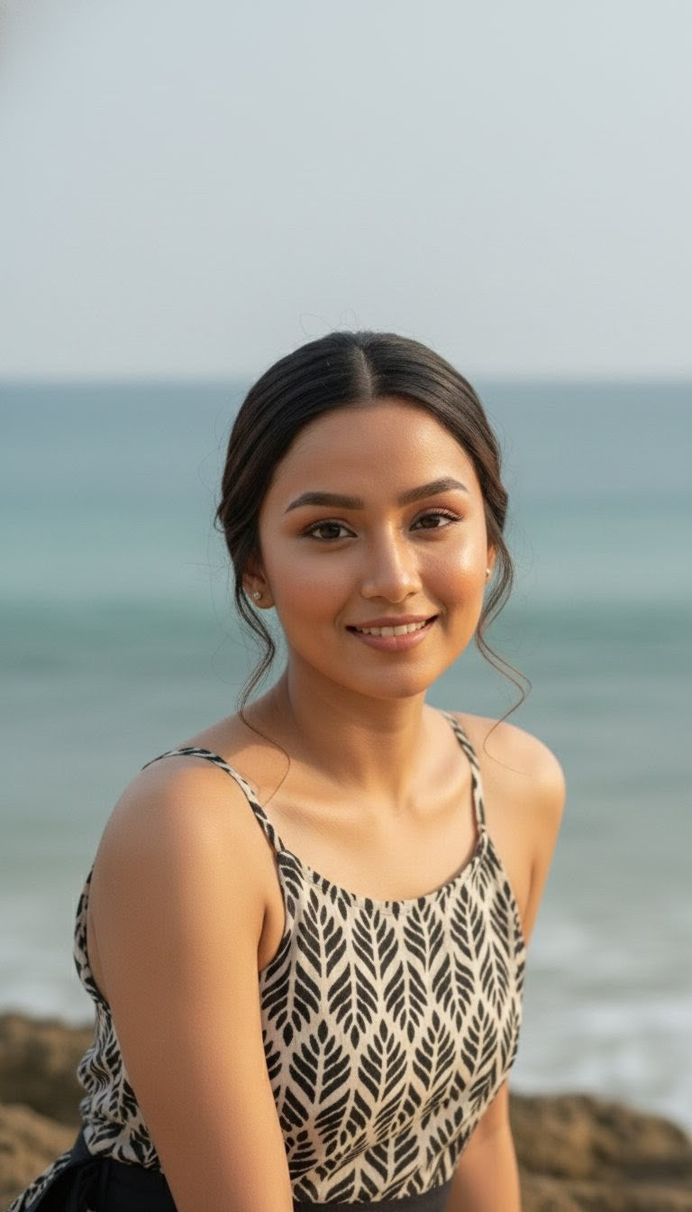 KANAK Flared Cotton Voile Belted Dress – Premium Printed Cotton Dress for Women