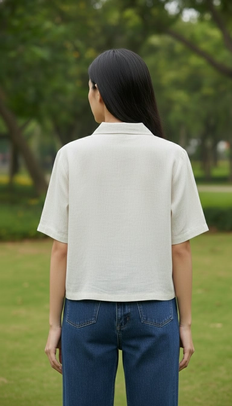 CELESTIAL Women’s Shirt Cancer – Zodiac Embroidered Edition