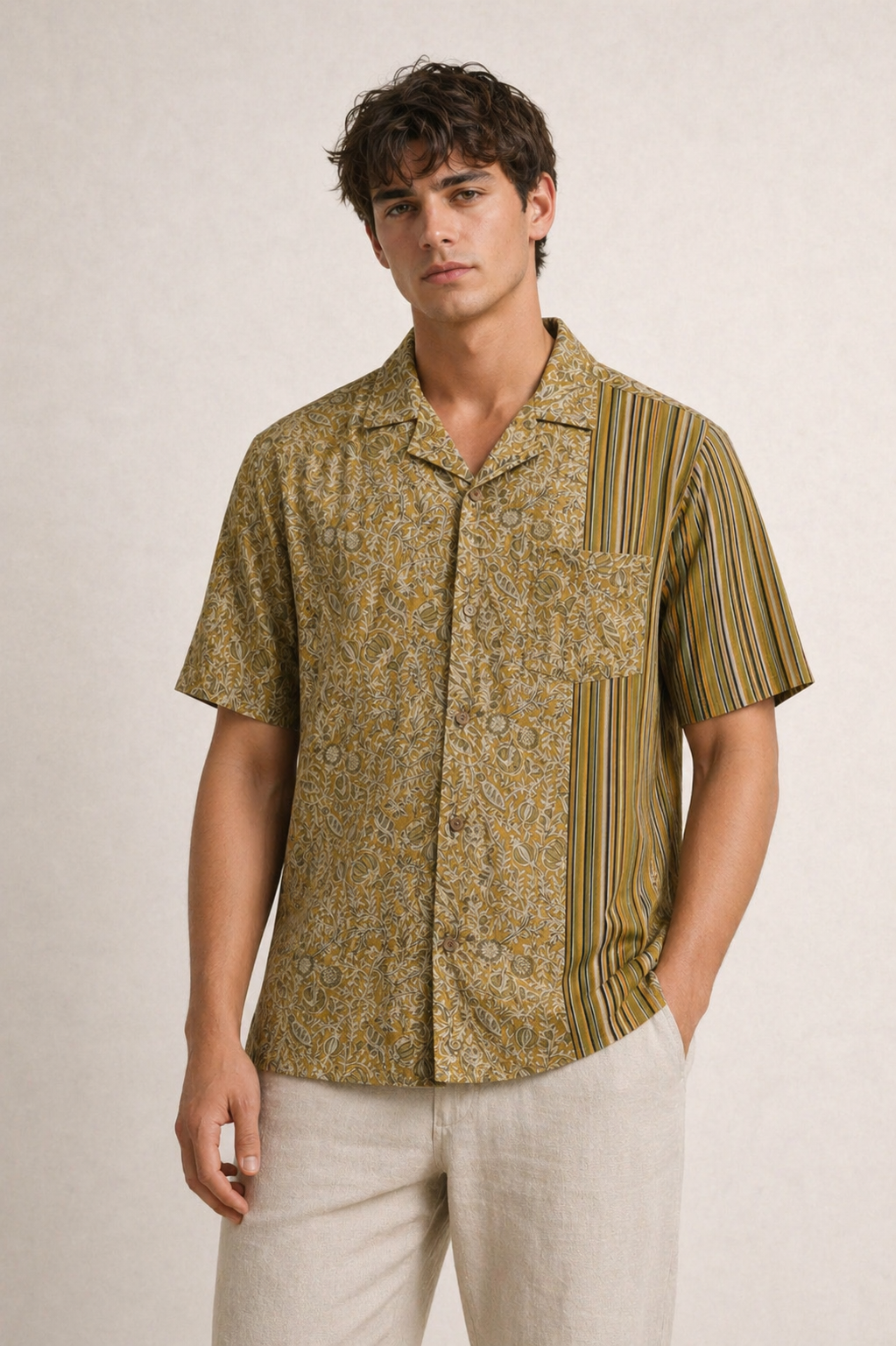 KALAMKARI Hand Block Cotton Shirt – Breathable Printed Shirt for Men | Australia & New Zealand