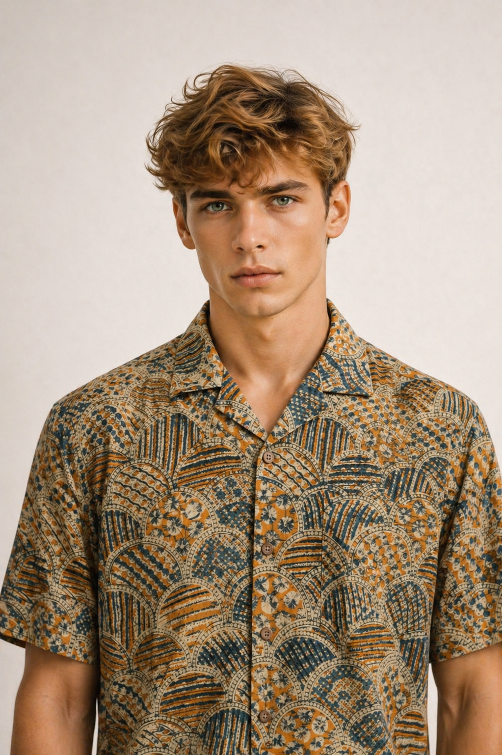 KALAMKARI Hand Block Cotton Shirt – Dual Print Breathable Shirt for Men | Australia & New Zealand