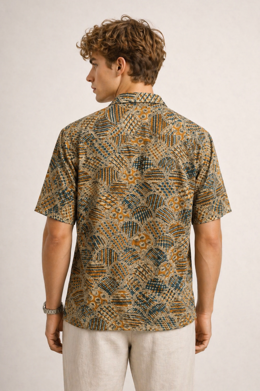KALAMKARI Hand Block Cotton Shirt – Dual Print Breathable Shirt for Men | Australia & New Zealand