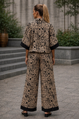 ECHOES Printed Cotton Co-Ord Set – Breathable Kimono Sleeve Set for Women | Australia & New Zealand