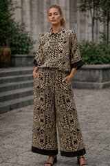 ECHOES Printed Cotton Co-Ord Set – Breathable Kimono Sleeve Set for Women | Australia & New Zealand