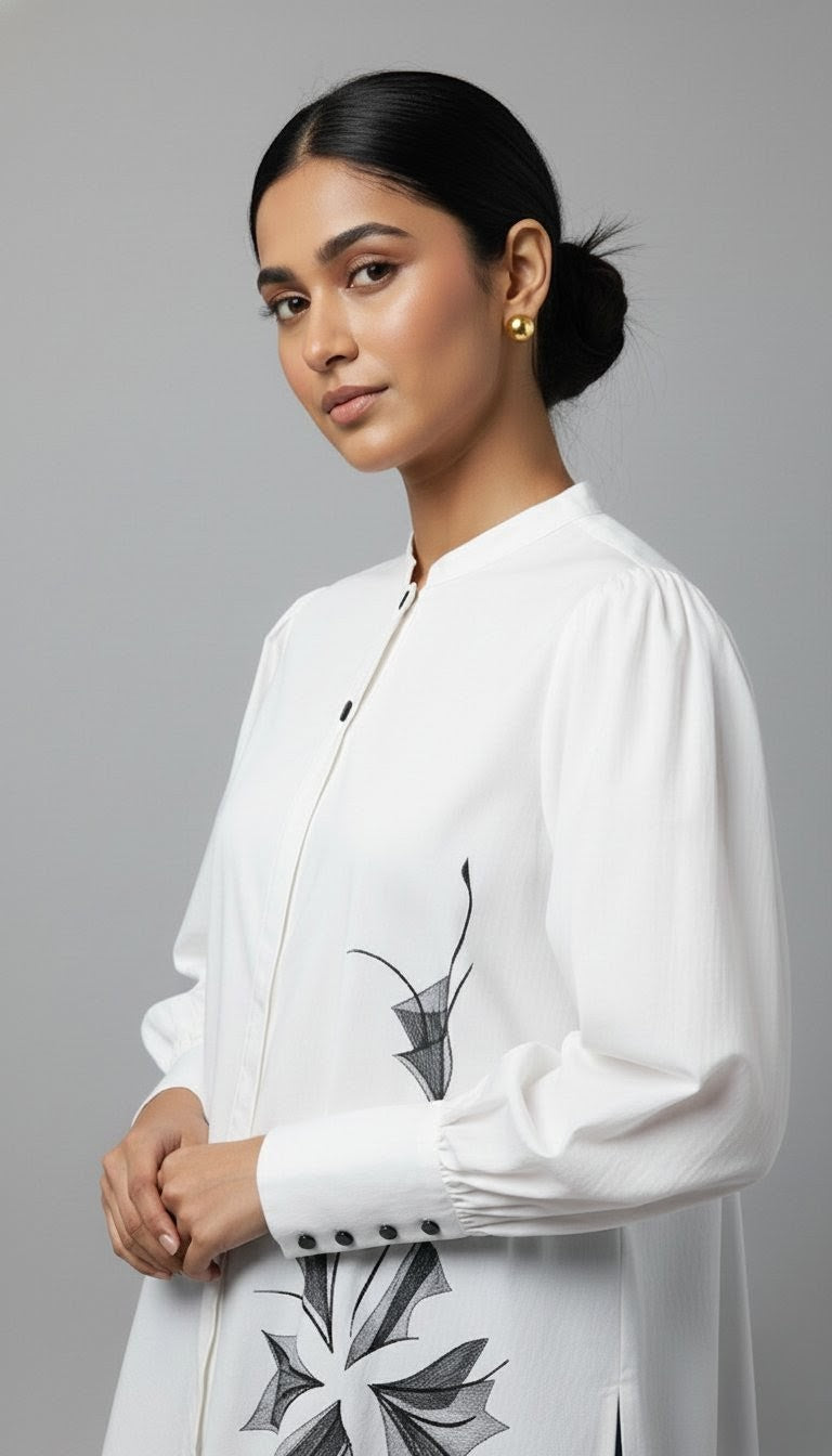 YURI Loose-Fit A-Line Cotton Tunic for Women