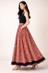 SWIRL Long Cotton Skirt – Breathable Kali Flared Skirt for Women | Australia & New Zealand for women Australia