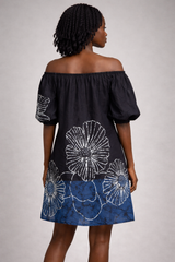 UZURI Off Shoulder Cotton Dress – Effortless Summer Elegance