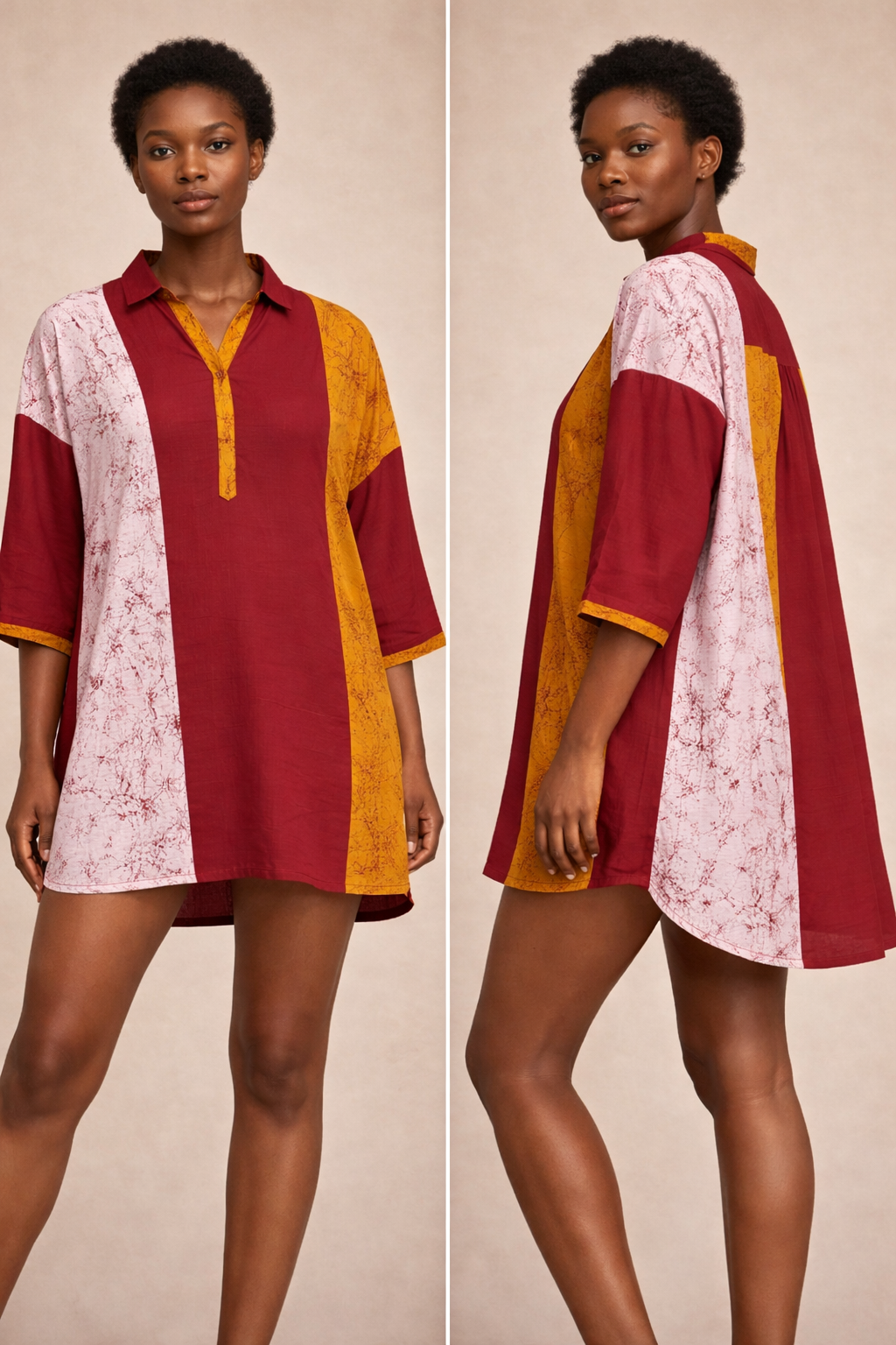 HANA Cotton Voile Shirt Dress – Relaxed Holiday Essential