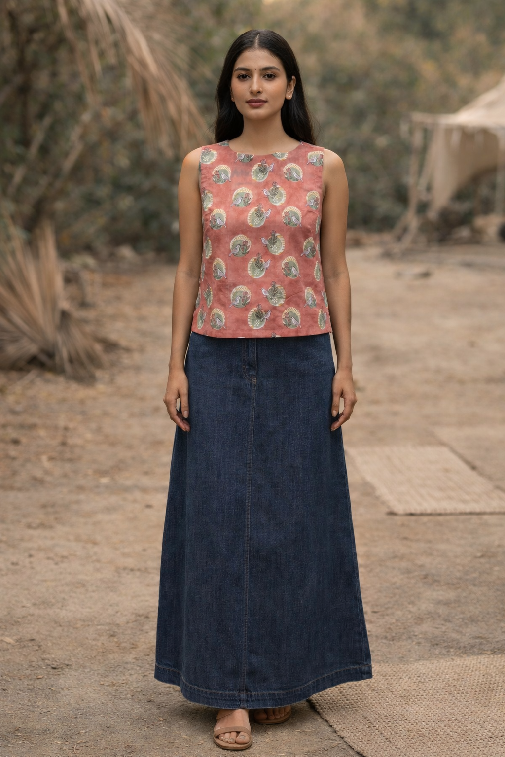 SPARROW Sleeveless Handblock Print Top – Everyday Cotton Essential