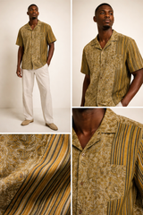 KALAMKARI Hand Blocked Cotton Shirt – Artisanal Heritage Edition