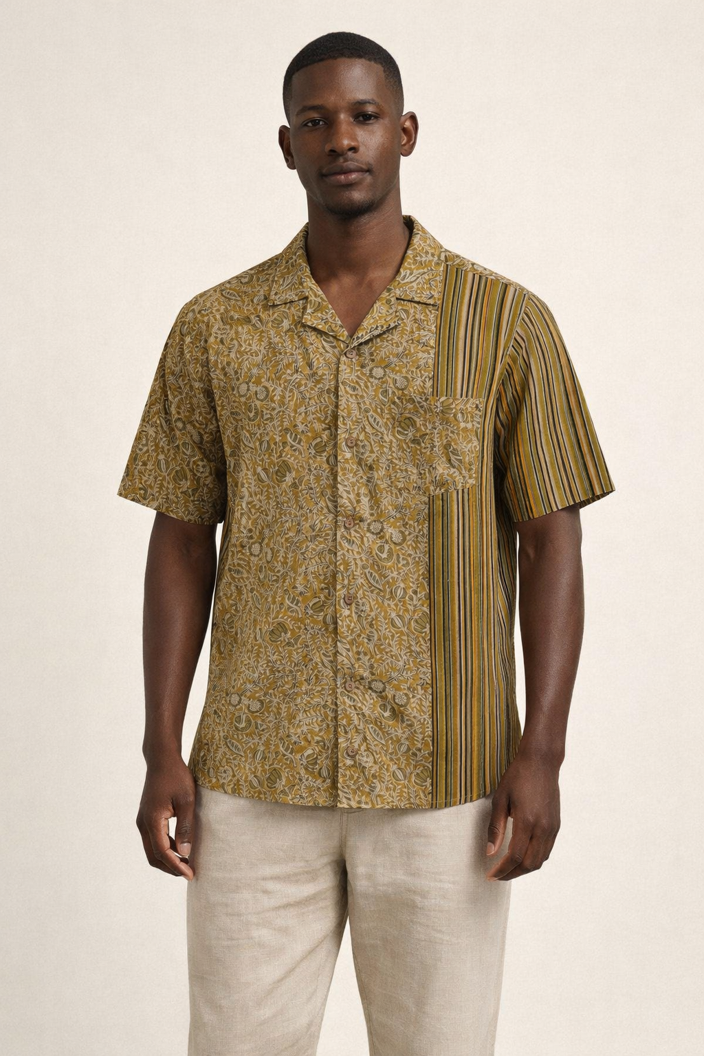 KALAMKARI Hand Blocked Cotton Shirt – Artisanal Heritage Edition