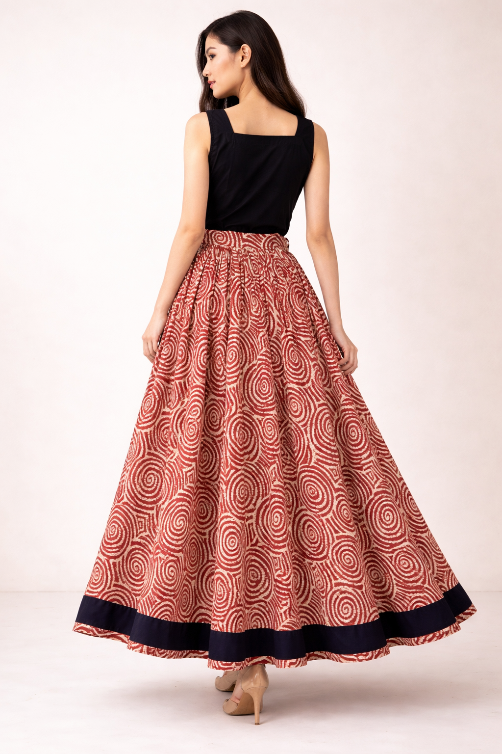 SWIRL Long Cotton Skirt – Breathable Kali Flared Skirt for Women | Australia & New Zealand for women Australia