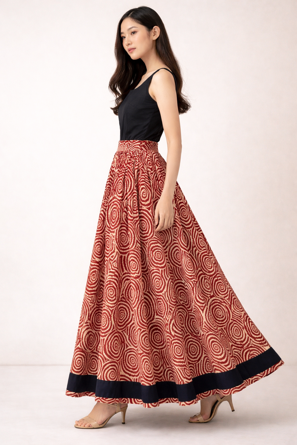 SWIRL Long Cotton Skirt – Breathable Kali Flared Skirt for Women | Australia & New Zealand for women Australia