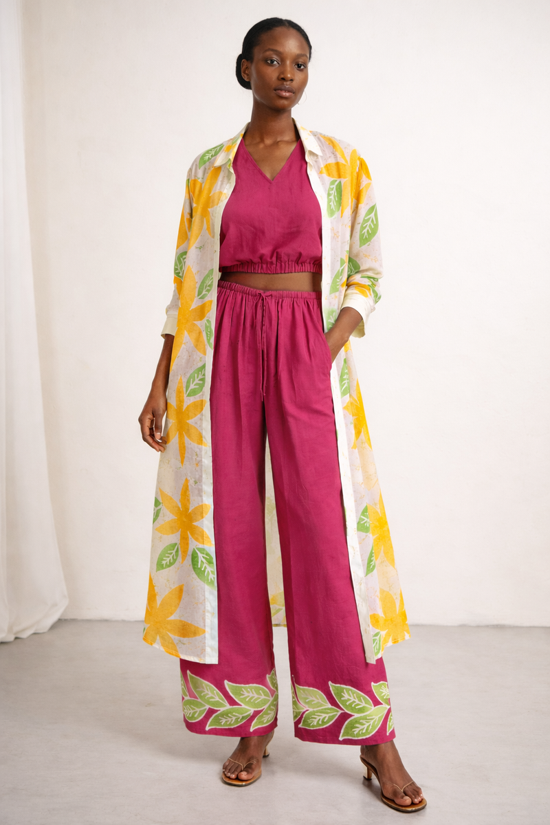 TROPICAL BREEZE Over Jacket Co-Ord Set – Resort Layered Luxe