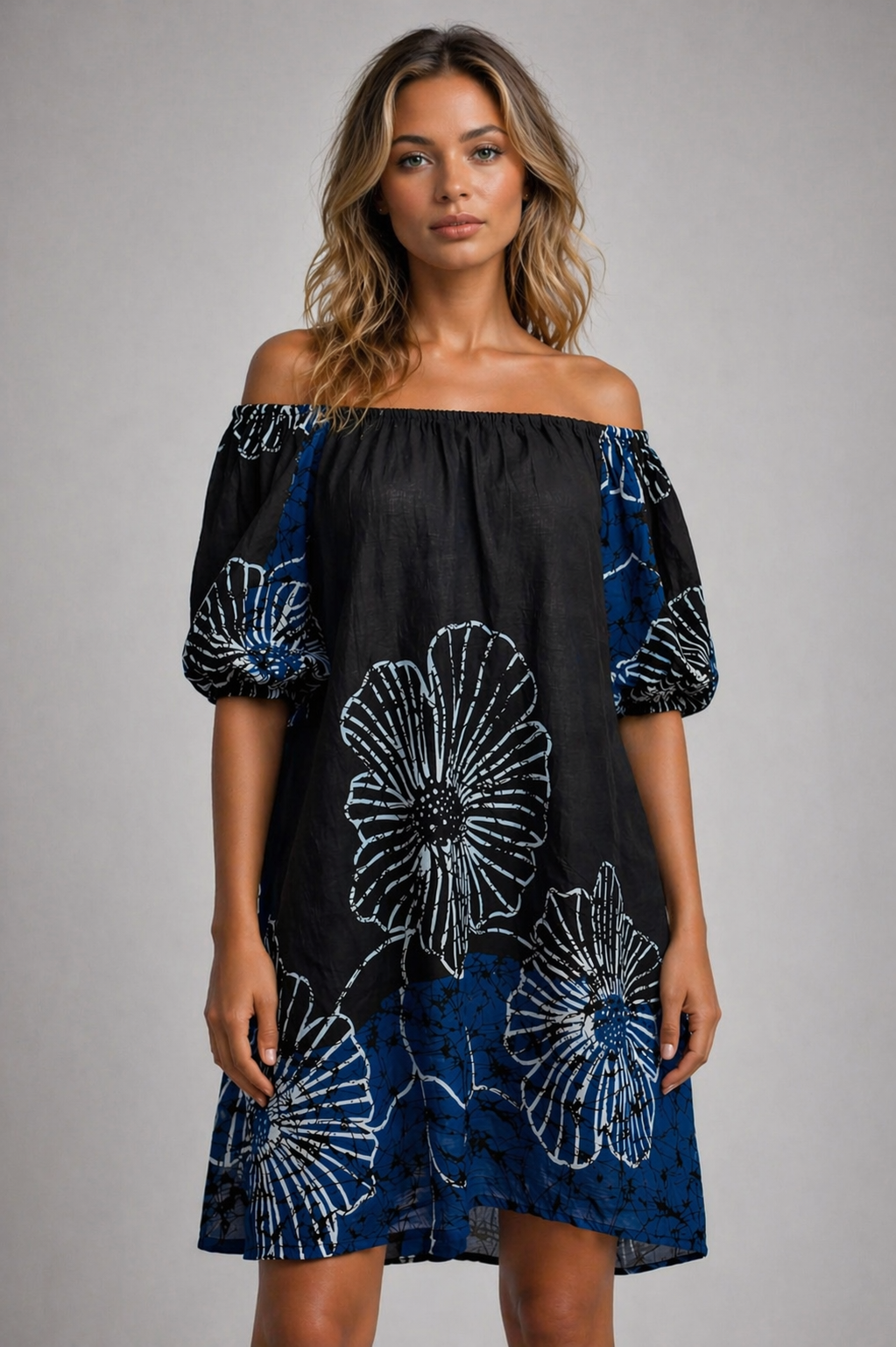 UZURI Off Shoulder Cotton Dress – Breathable Floral Summer Dress for Women | Australia & New Zealand